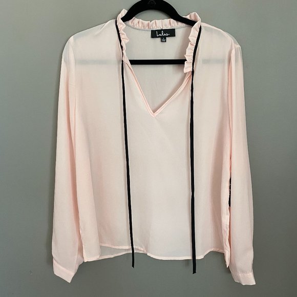 Lulu's Sheer Pink Top - Picture 1 of 6